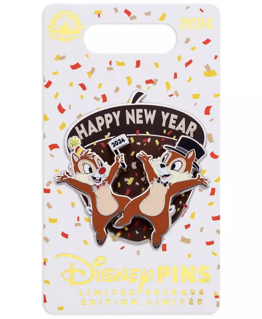 Chip 'n Dale Happy New Year 2024 Pin at shopDisney