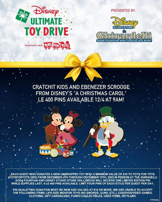 Toys for Tots 2023 Pins at Disney Studio Store Hollywood