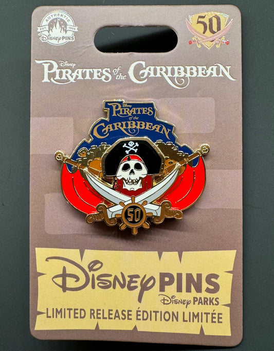 Pirates of the Caribbean 50th Logo WDW Pin