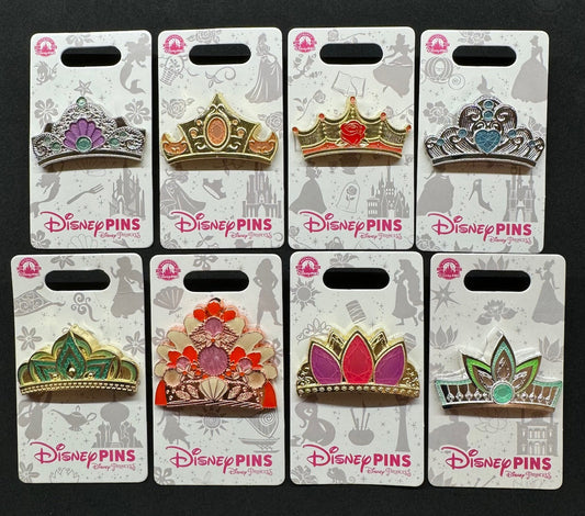 New Disney Princess Crowns Pin Series at Disney Parks