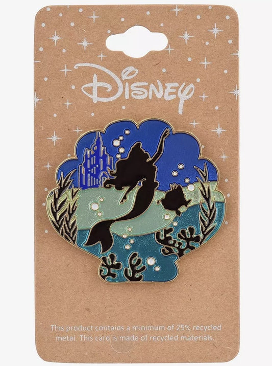 Ariel & Flounder Silhouette Disney Pin - BoxLunch