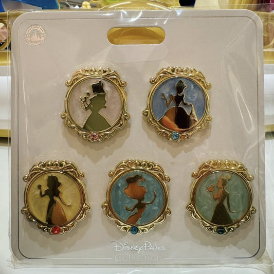 Disney Princess Silhouette Pin Set at Shanghai Disney Resort