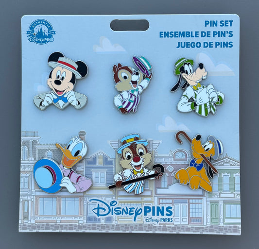 Mickey & Friends Dapper Dans Booster Pin Set at Disney Parks