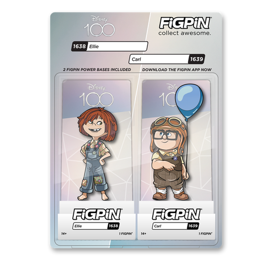 Disney Pixar UP Young Carl & Ellie FiGPiNs at Pink a la Mode