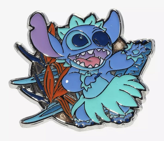 Stitch Floral & Hula Stained Glass Disney Pins at BoxLunch