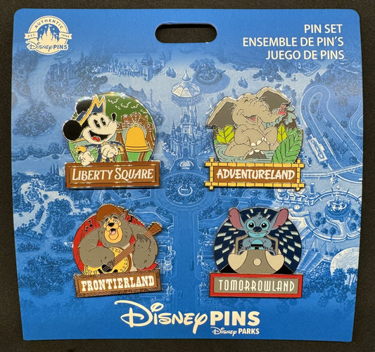 Magic Kingdom Themed Lands Pin Set