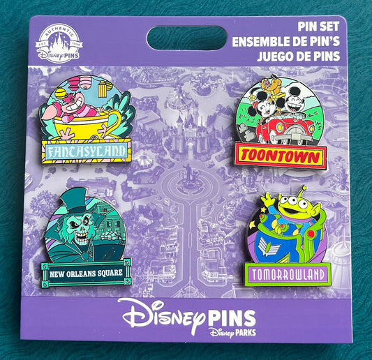 Disneyland Themed Lands Pin Set