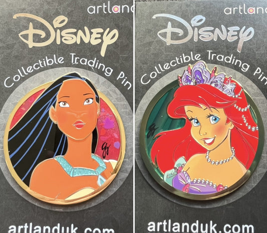 Ariel & Pocahontas Signature Series Disney Pins by ArtLand