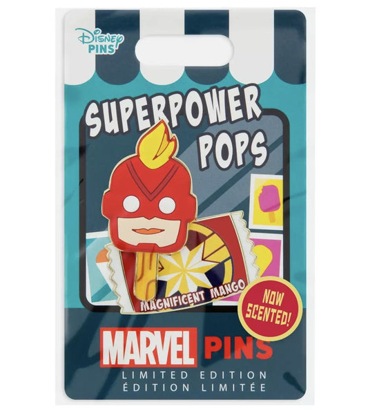 Captain Marvel Magnificent Mango Superpower Pops Pin at Disney Store