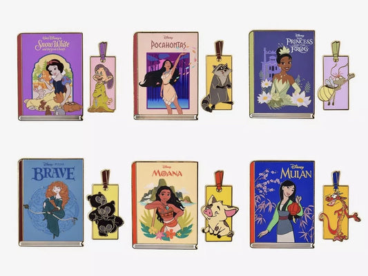 Disney Princess Book & Bookmark Series 2 Blind Box Pin Set - BoxLunch