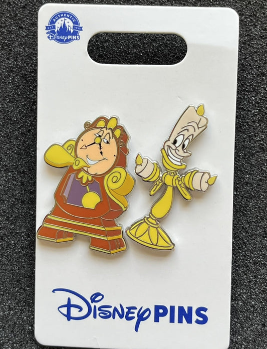 Cogsworth & Lumiere Disney Pin Set 2024