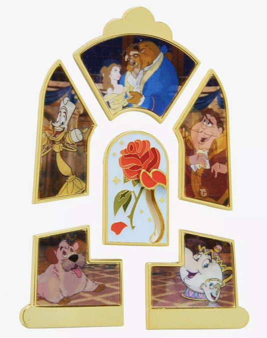 Beauty and the Beast Lenticular Portraits Blind Box Pin Set at BoxLunch
