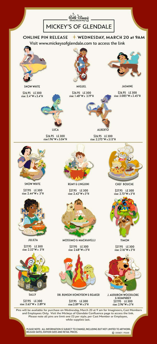 Reflections & Chef WDI Pins at Mickey’s of Glendale