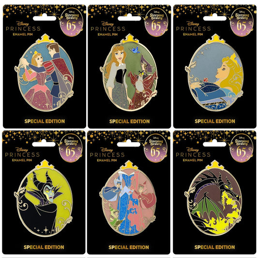 Sleeping Beauty 65th Anniversary Disney Pins at Pink a la Mode