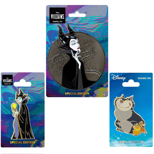 Maleficent & Lucifer Disney Pins at Pink a la Mode
