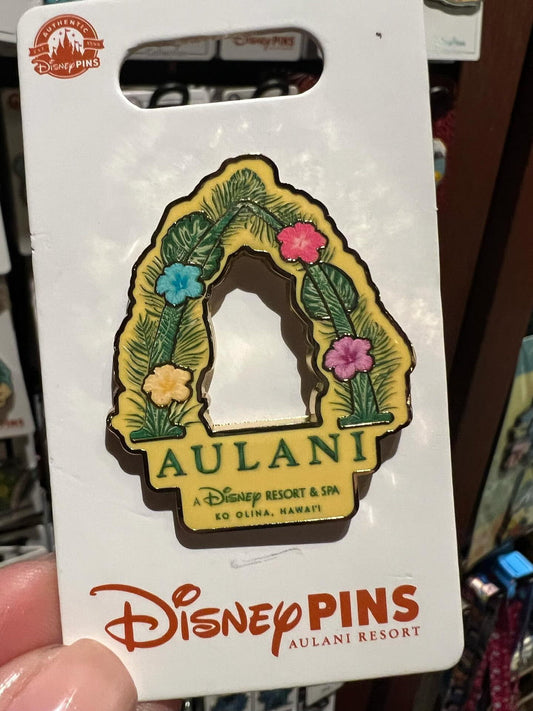 Aulani Disney Resort Floral Logo Pin