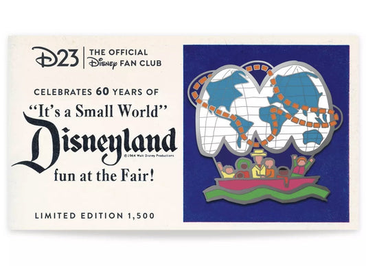 ''it's a small world'' 60th Anniversary D23 Gold Member Pin at Disney Store