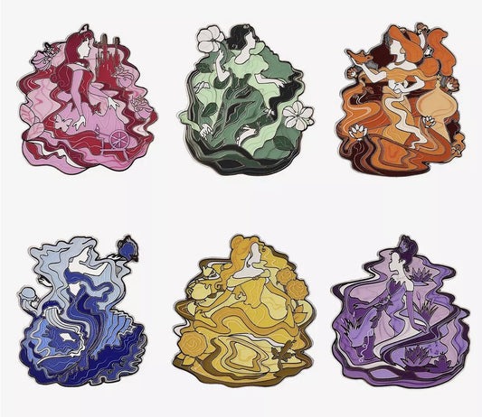 Disney Princess Monochrome Blind Box Pin Set - BoxLunch