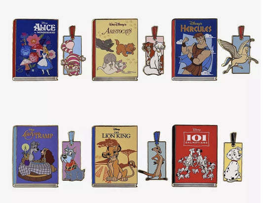 Disney Classics Book and Bookmark Blind Box Pin Set - BoxLunch