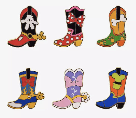 Disney Classic Character Cowboy Boot Blind Box Pin Set - BoxLunch