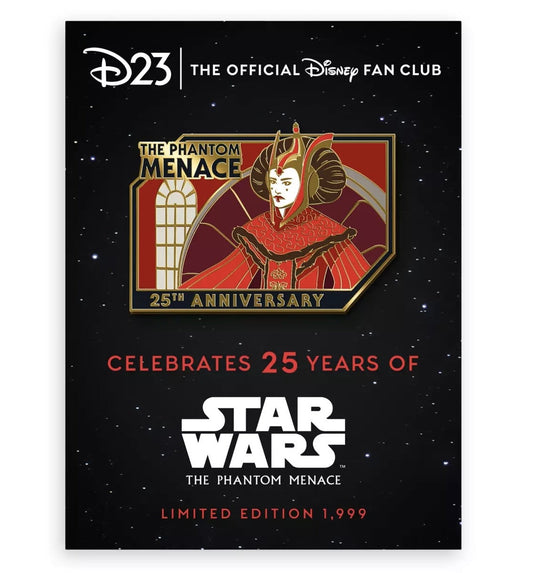 Star Wars: The Phantom Menace 25th Anniversary D23 Gold Member Pin