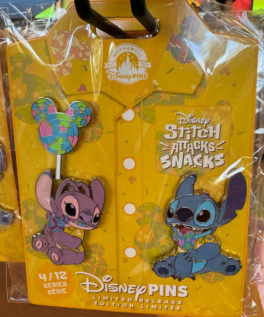Lollipop Stitch Attacks Snacks Disney Pin Set