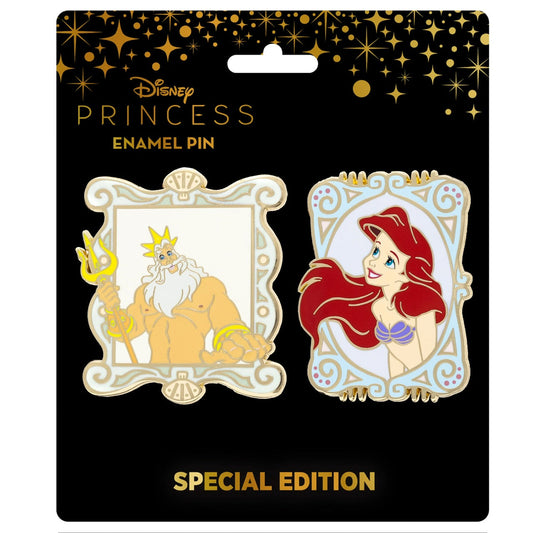 King Triton & Ariel The Little Mermaid Pin Set at Pink a la Mode