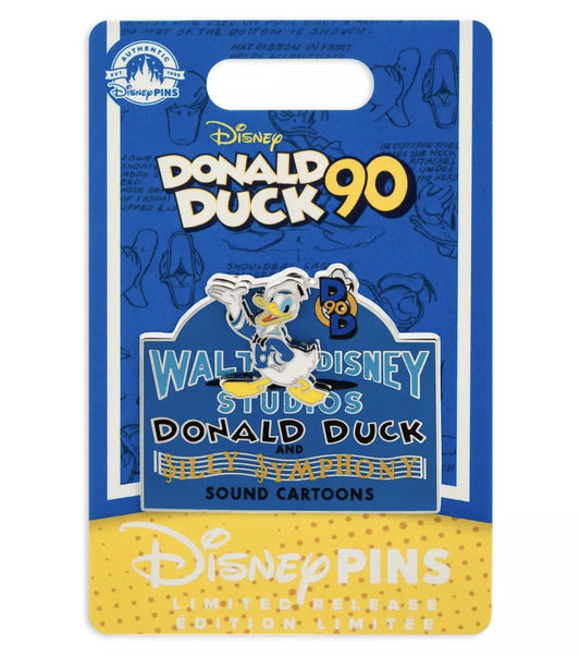 Donald Duck 90th Anniversary Walt Disney Studios Pin