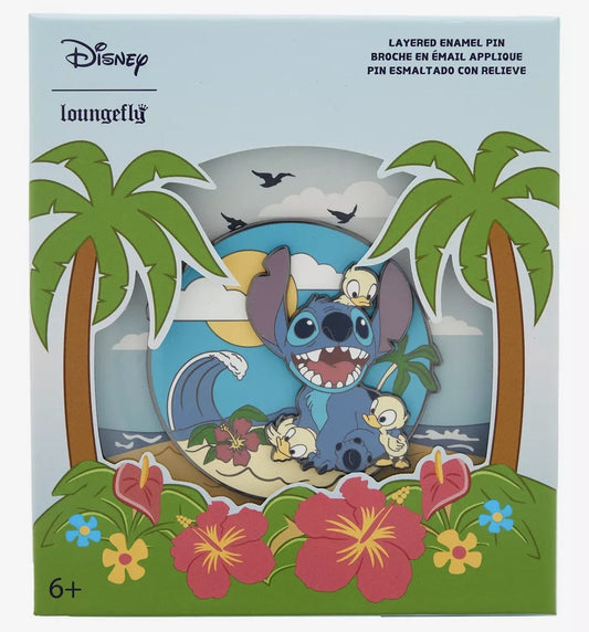 Beach Stitch & Ducklings Limited Edition Loungefly Pin at BoxLunch