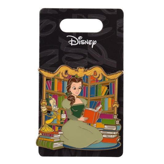 Belle Green Dress Library Disney Pin