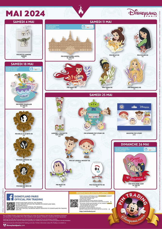 Disneyland Paris May 2024 Pin Releases