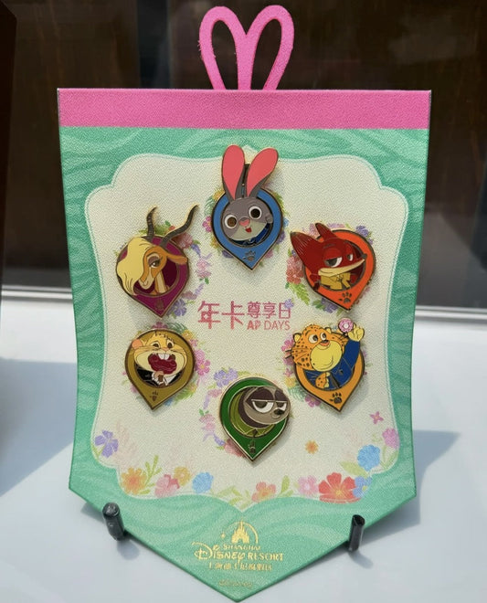 Zootopia AP Days Pin Set at Shanghai Disney Resort