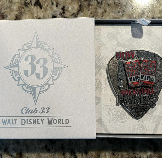 Rock ‘n’ Roller Coaster Club 33 Disney Pin
