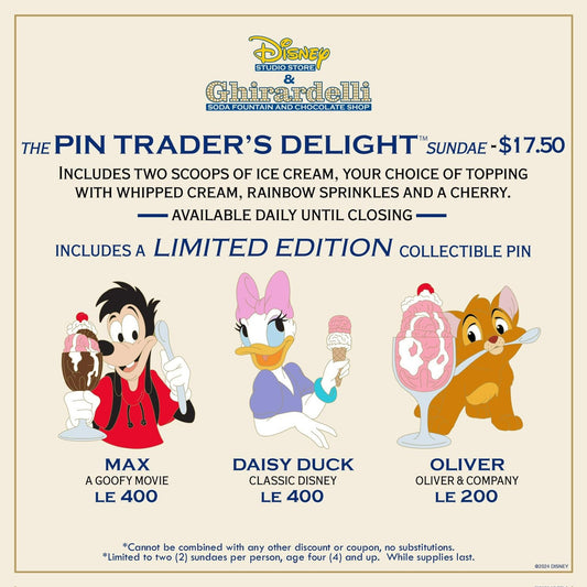Max, Daisy Duck & Oliver Pin Trader’s Delight – May 8, 2024
