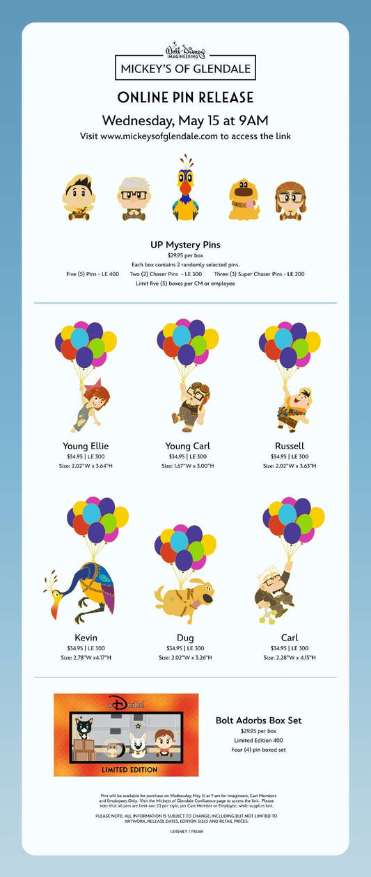 UP 15th Anniversary WDI Pins at Mickey’s of Glendale