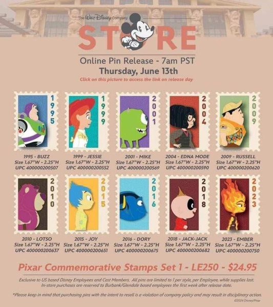 Pixar Commemorative Stamps Set 1 at The Walt Disney Company Store