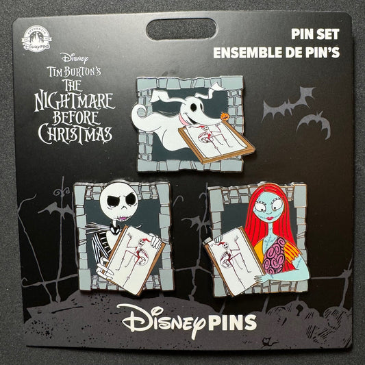 The Nightmare Before Christmas Sketchpad Booster Pin Set at Disney Parks