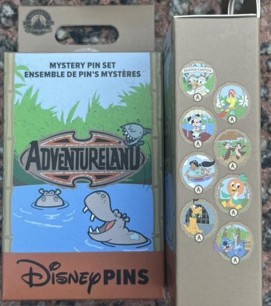 Adventureland Mystery Pin Set at Walt Disney World