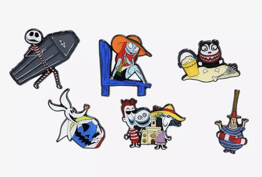 The Nightmare Before Christmas Beach Blind Box Pin Set - Hot Topic