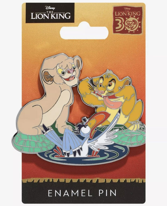 Young Simba, Nala, and Zazu Lion King 30th BoxLunch Pin