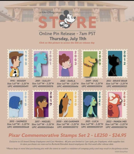 Pixar Commemorative Stamps Set 2 at The Walt Disney Company Store