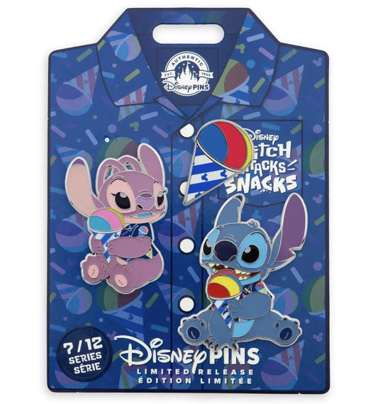 Shaved Ice Stitch Attacks Snacks Disney Pin Set