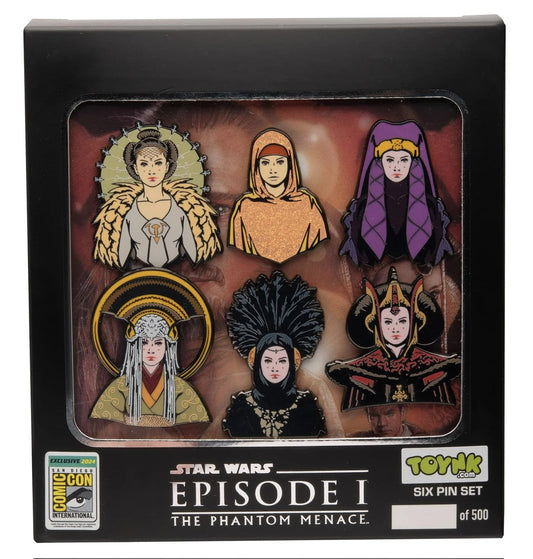 Star Wars: The Phantom Menace Queen Amidala 6-Pin Set - Toynk