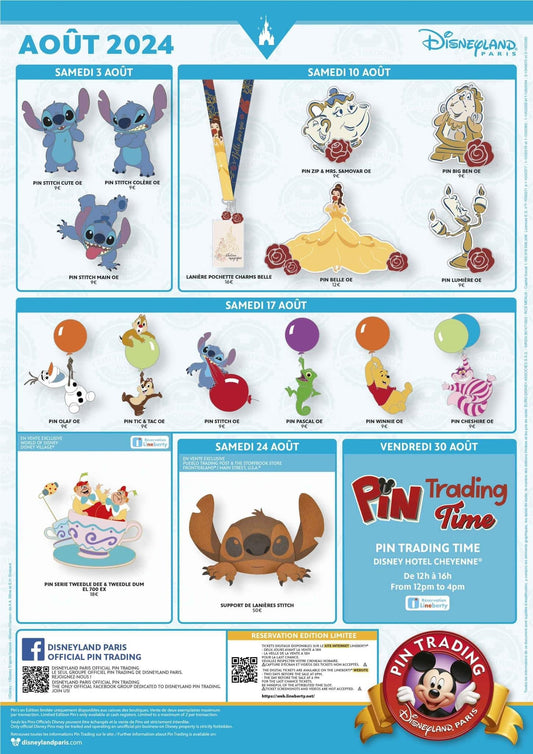 Disneyland Paris August 2024 Pin Releases
