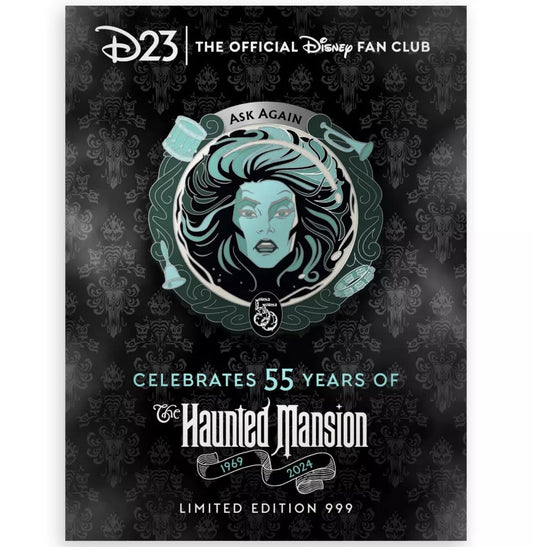 The Haunted Mansion 55th Anniversary D23 Gold Member Spinner Glow Pin