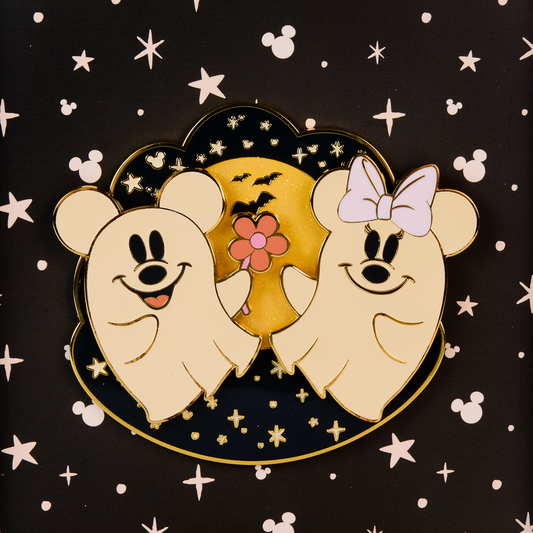 Mickey & Minnie Floral Ghost Loungefly Disney Pin