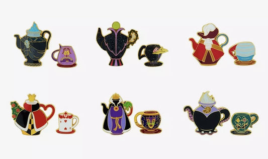 Disney Villains Teapot & Cup Blind Box Pin Set - BoxLunch