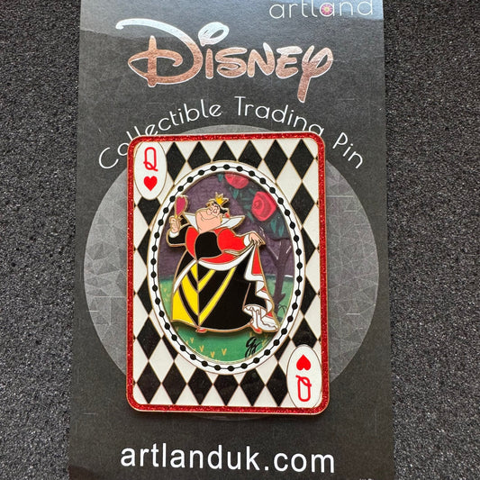 Queen of Hearts – Alice in Wonderland Playing Card Pin