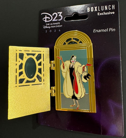 101 Dalmatians Cruella de Vil Hinged Door Pin - D23 2024