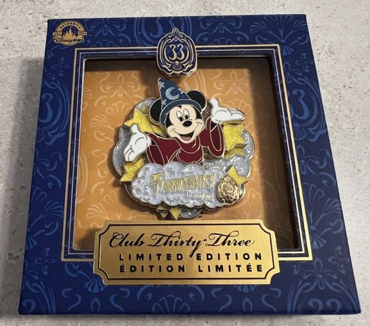 Sorcerer Mickey Fantasmic! Disneyland Club 33 Pin